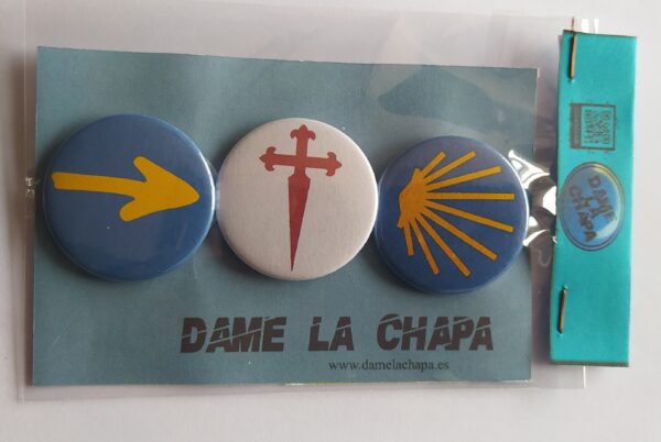 Camino de Santiago - Pack 3 chapas 38 mm